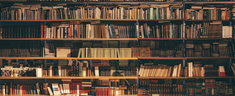 Bibliothek mit Bücherregalen